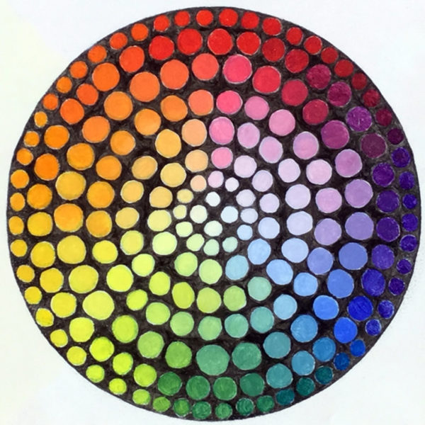 Color wheel oil painting