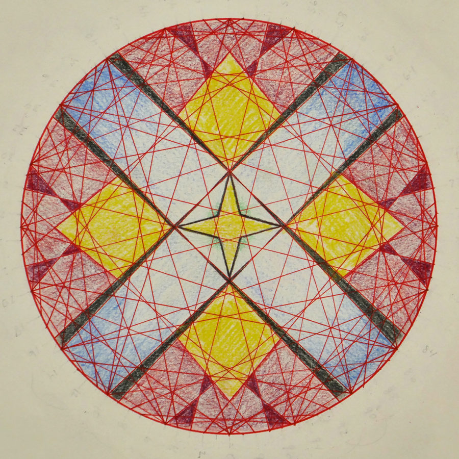 brightly colored modular math circle