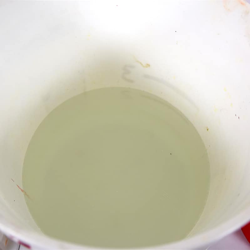 clear water in a bucket